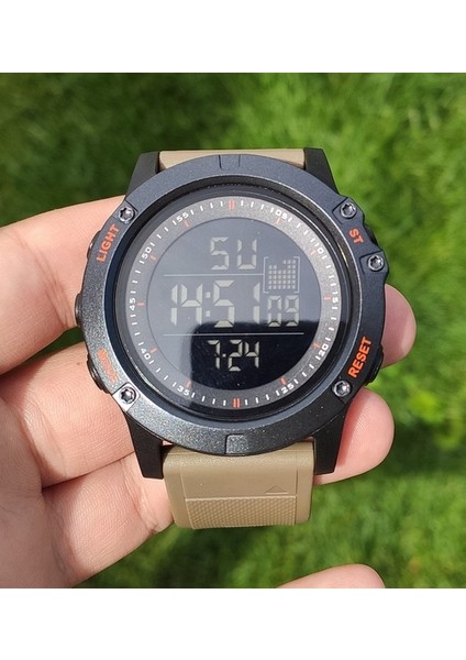 Haki Siyah Erkek Saatler Açık Spor Su Geçirmez Erkekler Için Dijital Saat Büyük LED Kadran Moda Haki Askeri Kol Saati Relogio Masculino (Yurt Dışından)