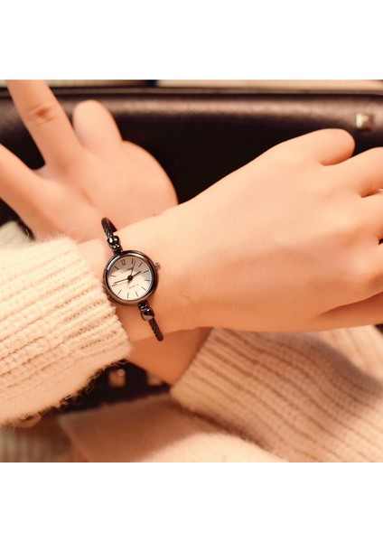 Gümüş Beyaz Ulzzang Basit Kadın Saatler Zarif Kadın Gül Altın Açık Küçük Bilezik Izle Moda Marka Retro Bayanlar Kol Saatleri Saat (Yurt Dışından) indirimleri