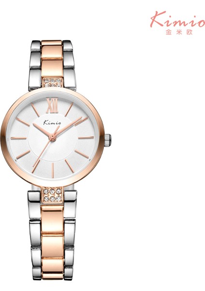 Siyah Saat Kımıo Tam Çelik Kadın Saatleri Lüks Taklidi Bilezik Izle Su Geçirmez Kuvars Kol Saatleri Kız Elbise Saat Montre Femme (Yurt Dışından)