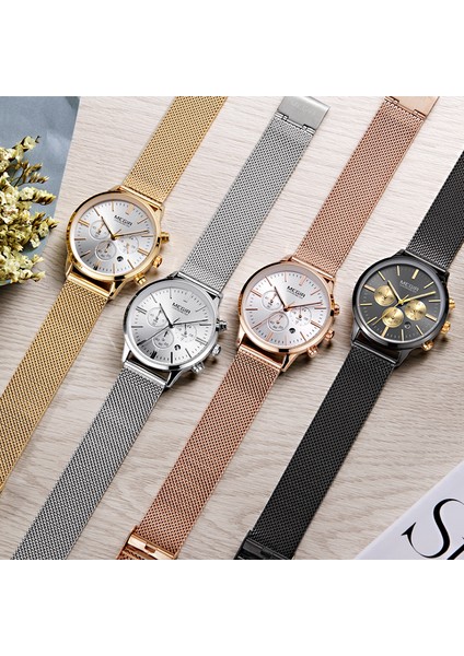 Altın Megır Chronograph Lüks Kadın Bilezik Saatler Relogio Feminino Moda Kuvars Severler Kol Saati Saat Bayanlar Kızlar Hediye 2011 (Yurt Dışından) modelleri