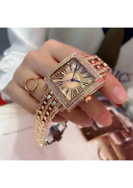 Gümüş Scottie Kadın Elmas Izle Yıldızlı Kare Kadran Bilezik Saatler Set Bayanlar Band Kuvars Kol Saati Kadın Saat Zegarek Damski (Yurt Dışından) fırsatları