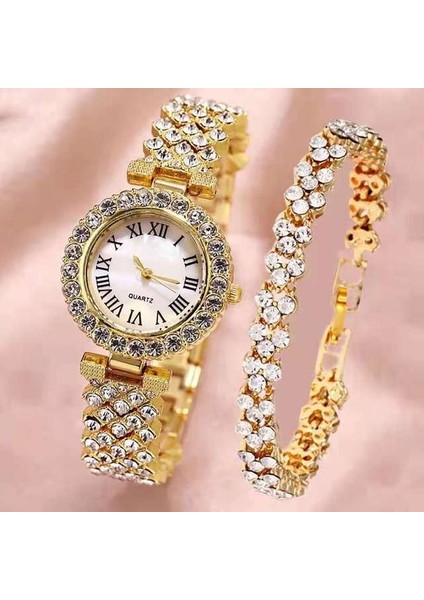 Altın Bileklik Yeni Stok!!kadın Bilezik Saatler Çelik Kemer Aşk Çelik Kemer Taklidi Kuvars Kol Saati Kadınlar Için Lüks Moda Izle (Yurt Dışından)