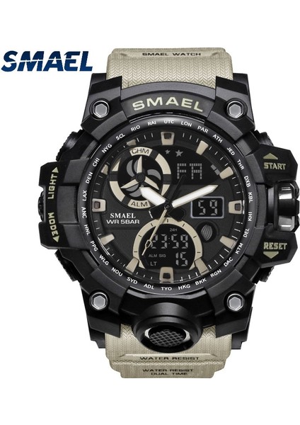 Mavi Erkekler Spor Saatler 50 M Su Geçirmez Kol Saati LED Kuvars Saat Erkek Relogios Masculino Smael Dijital Spor Saatler Erkek (Yurt Dışından) fiyatları