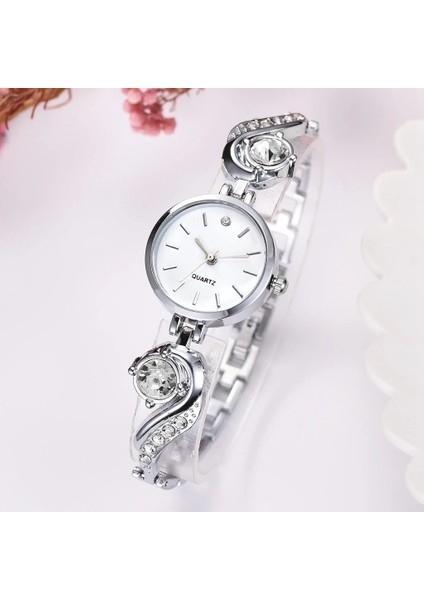 F Lüks Kadın Kol Saatleri Yapay Elmas Bilezik Saatler Bayan Elbise Moda Kuvars Saat Gül Altın Relojes Mujer Zegarek Damski (Yurt Dışından)