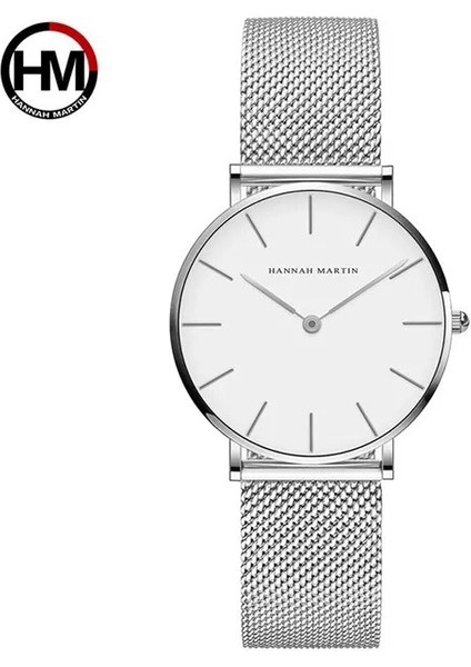 Gümüş Beyaz Kadın Bilezik Izle Lüks Marka Kuvars Bayan Elbiseler Bilek Saatleri Gümüş Çelik Hasır Kadın Izle 36MM Su Geçirmez Saat Xfcs (Yurt Dışından)