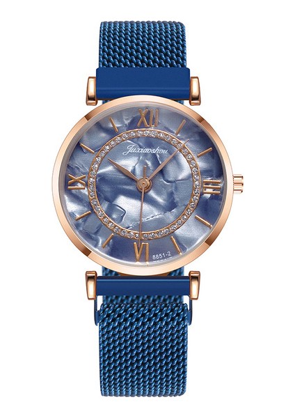 Stil 5 Lüks Gül Altın Izle Kadın Bilezik Saatler Üst Marka Bayanlar Casual Kuvars Izle Çelik Kadın Kol Saati Montre Femme Relogio (Yurt Dışından)