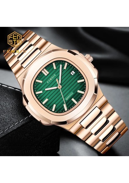 Stil 9 Nautilus Spor Erkek Saatler Moda Yüksek Dereceli Altın Çelik Bant Kuvars Yaratıcı Kol Saati Erkek Hediye Montre Homme Zegarek Meski (Yurt Dışından) fiyatları