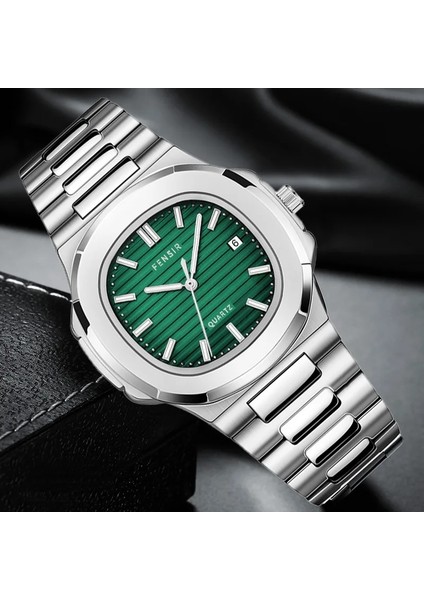 Stil 9 Nautilus Spor Erkek Saatler Moda Yüksek Dereceli Altın Çelik Bant Kuvars Yaratıcı Kol Saati Erkek Hediye Montre Homme Zegarek Meski (Yurt Dışından) fırsatları