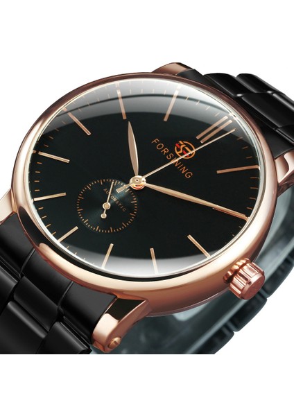 Bo Gümüş-Gümüş-Beyaz Forsining Minimalist Siyah Erkekler Için Otomatik Saat Mekanik Kol Saatleri Yeni Basit Rahat Klasik Iş Metal Часы Мужские (Yurt Dışından) indirimleri