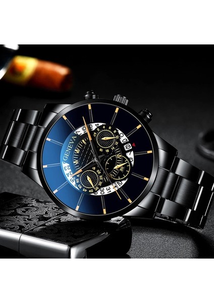 Örgü 6 Reloj Hombre Moda Erkek Paslanmaz Çelik Saatler Lüks Takvim Kuvars Kol Saati Erkekler Iş Casual Izle Relogio Masculino (Yurt Dışından) fiyatları