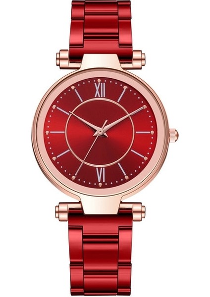 Kırmızı 2020 Yeni Lüks Atmosferik Çelik Şerit Izle Bayanlar Casual Bayan Izle Moda Quartz Saat Bayanlar Bilezik Izle Kadın Saatler (Yurt Dışından)