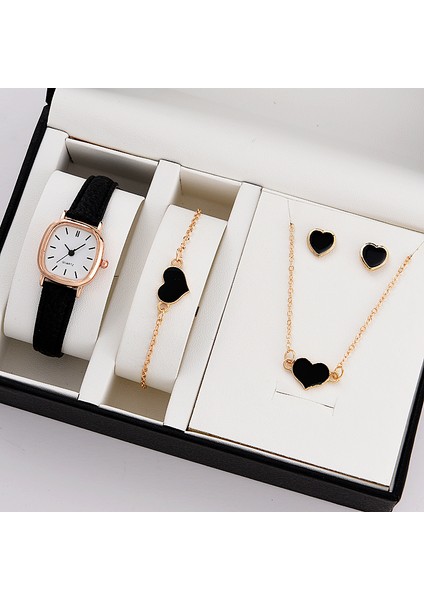 T 5 Adet Set Izle Kadınlar Için Lüks Deri Analog Bayanlar Kuvars Kol Saati Moda Bilezik Saat Seti Kadın Relogio Feminino (Yurt Dışından) modelleri