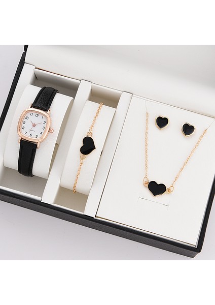 T 5 Adet Set Izle Kadınlar Için Lüks Deri Analog Bayanlar Kuvars Kol Saati Moda Bilezik Saat Seti Kadın Relogio Feminino (Yurt Dışından) fırsatları