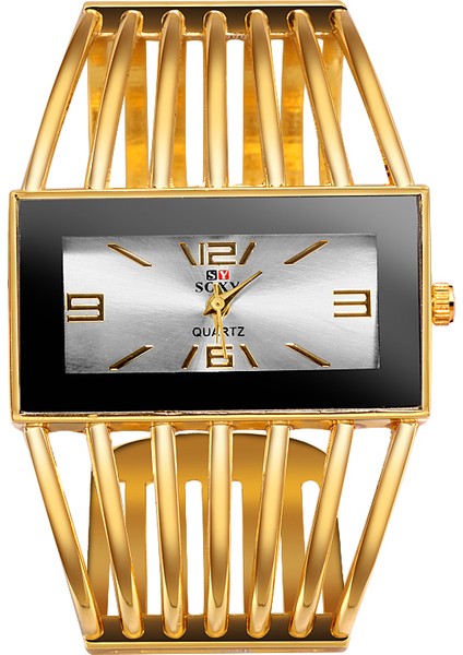 Gümüş Yeni Moda Kadın Bilezik Saatler Lüks Altın Bayanlar Izle Paslanmaz Çelik Izle Kadın Kuvars Elbise Saatler Reloj Mujer Saat (Yurt Dışından) modelleri