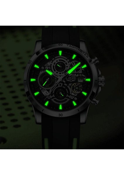 Silikon Hlue Lıge Erkekler Spor Chronograph Kuvars Kol Saati Moda Lüks Silikon Kayış Erkek Saat Aydınlık Izle Erkekler Için Relogio Masculino (Yurt Dışından) indirimleri