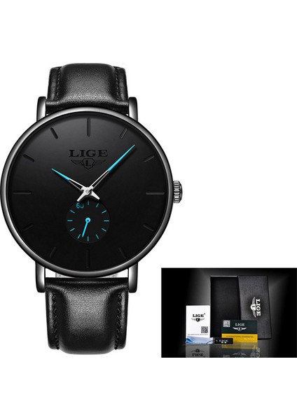 Lıge Saatler Erkek 2022 Minimalist Erkek Moda Ultra-Ince Izle Basit Erkekler Iş Kuvars Saat Kol Saati Relogio Masculino (Yurt Dışından)