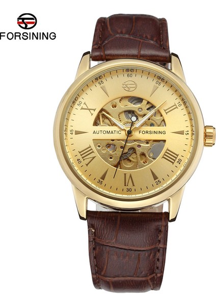 Altın Kara Kutu Forsınıng Klasik Moda Erkek Saatler Tourbillion Altın Rengi Otomatik Mekanik Izle Erkekler Üst Marka Lüks Saat (Yurt Dışından)