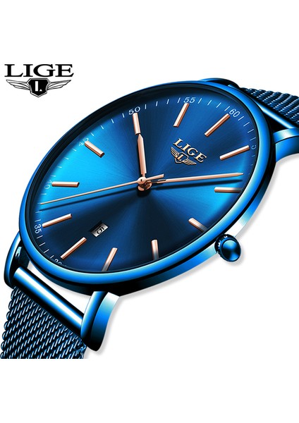 Siyah Mavi Altın Lıge Erkek Saatler Top Marka Lüks Su Geçirmez Ultra Ince Saat Mavi Örgü Kemer Moda Rahat Kuvars Izle Erkekler Spor Kol Saati (Yurt Dışından) fiyatları