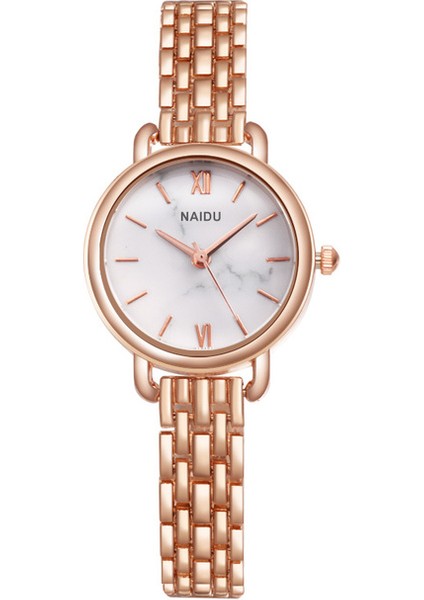 Beyaz Kadın Saatler Yeni Naıdu Gül Altın Gümüş Bayanlar Bilezik Izle Bayan Kuvars Elbise Kol Saati Feminino Reloj Mujer Kol Saati (Yurt Dışından)