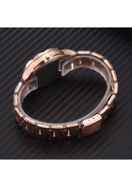 Bronz Kadın Izle Moda Gül Altın Bilezik Saatler Basit Paslanmaz Çelik Bayanlar Izle Kadın Saat Relogio Feminino Zegarek Damski (Yurt Dışından) fırsatları
