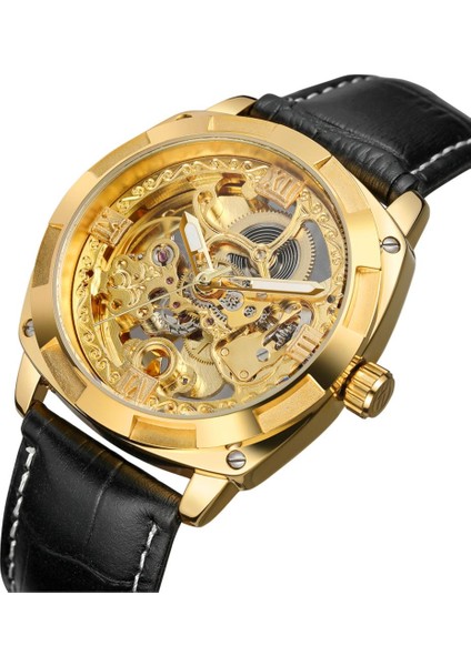 04 Forsınıng Mekanik Erkek Bilek Saatleri Otomatik Vintage Izle Erkekler Steampunk Saat Şeffaf Kol Saati Montre Homme (Yurt Dışından) fiyatları