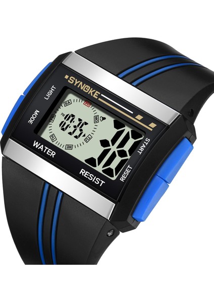 Siyah Synoke Saatler Erkekler Için LED Spor Izle Su Geçirmez Erkek Elektronik Saat Dijital Kol Saatleri Erkek Saat Relogio Masculino (Yurt Dışından) indirimleri