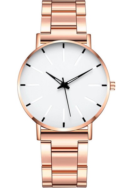 1-Rosegold-Beyaz Erkek Saatler 2023 Lüks Erkek Zarif Ultra Ince Kol Saati Erkek Iş Paslanmaz Çelik Hasır Kuvars Saat Relogio Masculino Sıcak (Yurt Dışından)