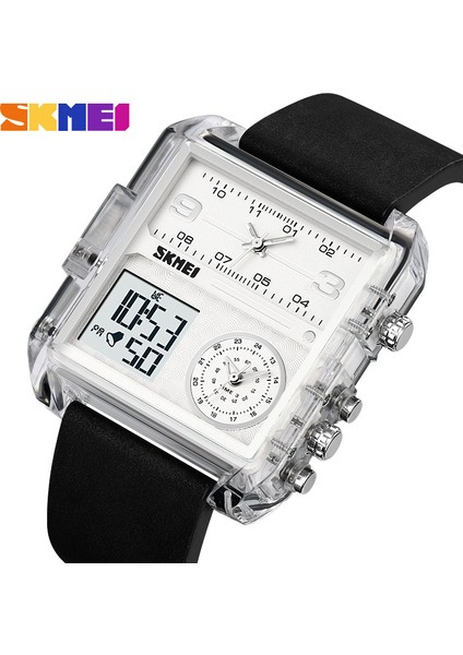 Renk 4 Skmeı Rahat 3 Zaman Kronometre Spor Saatler Erkek Moda Arka Işık Dijital Kol Saati 3bar Su Geçirmez Çalar Saat Reloj Hombre (Yurt Dışından)