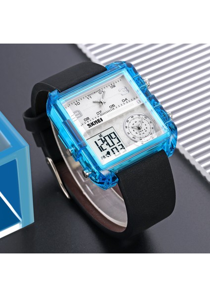 Renk 4 Skmeı Rahat 3 Zaman Kronometre Spor Saatler Erkek Moda Arka Işık Dijital Kol Saati 3bar Su Geçirmez Çalar Saat Reloj Hombre (Yurt Dışından)