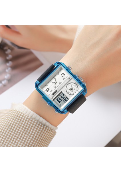 Renk 4 Skmeı Rahat 3 Zaman Kronometre Spor Saatler Erkek Moda Arka Işık Dijital Kol Saati 3bar Su Geçirmez Çalar Saat Reloj Hombre (Yurt Dışından)