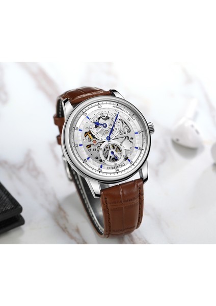 Altın Forsınıng Moda Spor Yarış Tasarım Erkek Saatler Otomatik Mekanik Kol Saati Üst Marka Lüks Erkek Saat Relogio Masculino (Yurt Dışından) indirimleri