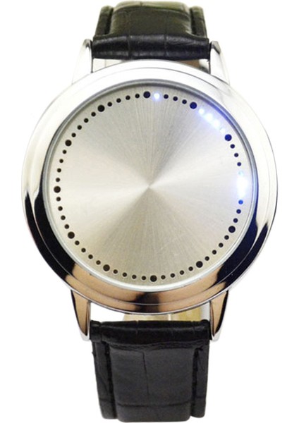 0312123BLACK Moda Rahat Erkek Saatler Erkekler Dokunmatik Ekran Saatler Erkekler LED Elektronik Saatler Saat Unisex Spor Izle LED Saatler Reloj Hombre (Yurt Dışından)