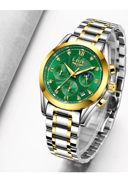 Lıge 2021 Yeni Altın Izle Kadın Saatler Bayanlar Yaratıcı Çelik Kadın Bilezik Saatler Kadın Su Geçirmez Saat Relogio Feminino (Yurt Dışından) fırsatları