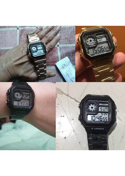 9619C Siyah Panars Dijital Saat Erkek Saati Iş 5bar Su Geçirmez Paslanmaz Çelik Kayış Kol Saati Erkekler Hediyeler Relogio Masculino Yenı (Yurt Dışından) indirimleri