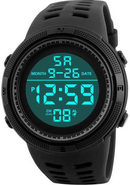 Q Marka Siyah Dijital Saat Erkekler Kadınlar Için Spor Su Geçirmez Açık Kronograf Kol Saati G Piyade Şok Öğrenci Kol Saati (Yurt Dışından)