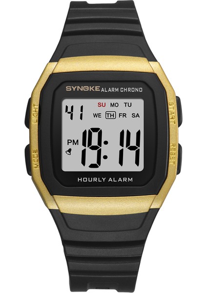 Altın Synoke Spor Saatler Reloj Dijital Hombre Hayat Su Geçirmez Izle Adam Hediye Için LED Dijital Plastik Rahat Saat Relog Hombre (Yurt Dışından)