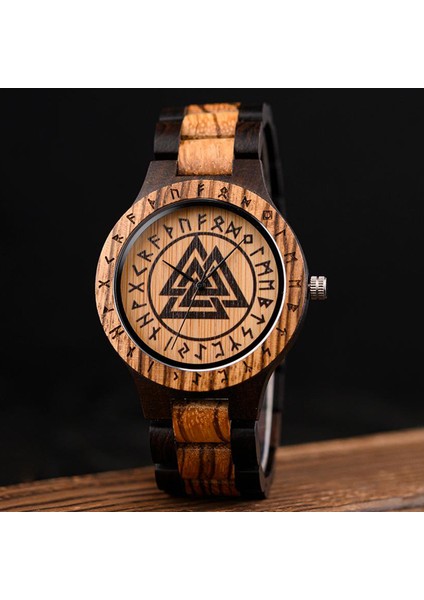 T16-4 Bobo Bırd Viking Erkek Saatler Zebra Ahşap Vintage Izle Erkekler Için Bambu Kutusu ile Gelmek Şükran Günü Noel Hediyesi Dropshipping (Yurt Dışından) modelleri