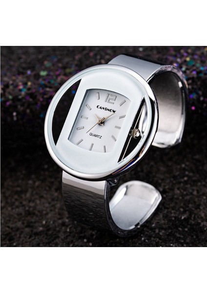 Gümüş Beyaz Bilezik Izle Kadınlar Için Altın Yeni Cansnow Lüks Bayanlar Kol Saati Çelik Kuvars Saat Kadın Tasarlanmış Moda Relogio Feminino (Yurt Dışından) fiyatları