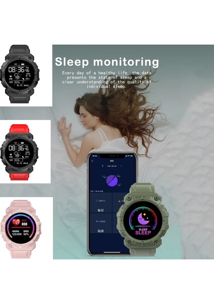 Yeşil Astronot Akıllı Saatler Kadın Erkek Dokunmatik Ekran Spor Spor Bilezik Adımlar Sağlık Monitör Renk Dijital Kol Saati Android Için (Yurt Dışından)