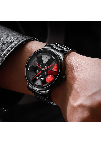 Yeşil Üst Izle Marka Araba Saatleri Erkekler Spor Kuvars Bilek Saatleri 3D Spor Jant Tekerlek Göbeği Kol Saati Araba Kuvars Erkek Saatler (Yurt Dışından) indirimleri