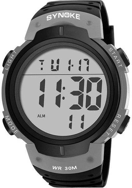 Gri Panars 9668 Erkekler Dijital Saat LED Ekran Su Geçirmez Erkek Kol Saatleri Chronograph Takvim Alarm Spor Saat Relogio Masculino (Yurt Dışından)