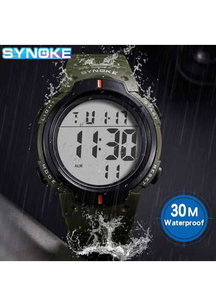 Gri Panars 9668 Erkekler Dijital Saat LED Ekran Su Geçirmez Erkek Kol Saatleri Chronograph Takvim Alarm Spor Saat Relogio Masculino (Yurt Dışından)