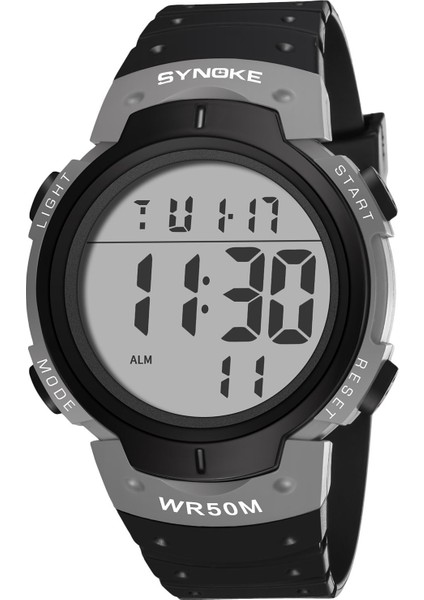 Gri Panars 9668 Erkekler Dijital Saat LED Ekran Su Geçirmez Erkek Kol Saatleri Chronograph Takvim Alarm Spor Saat Relogio Masculino (Yurt Dışından)