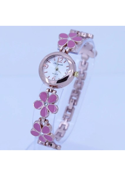 Beyaz Rahat Paslanmaz Çelik Kayış Kadın Lüks Fanshion Izle Gül Altın Elbise Elmas Kadın Gündelik Saat Severlerin Bilezik Izle (Yurt Dışından) fırsatları