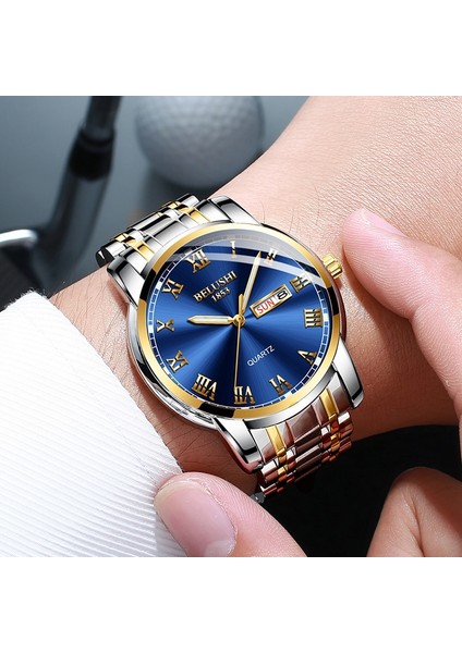 Gümüş Belushı Erkek Moda Iş Kuvars Bilek Saatleri Paslanmaz Çelik Su Geçirmez Analog Saat Erkekler Takvimli Saat 2022 Yeni Saatler (Yurt Dışından) modelleri