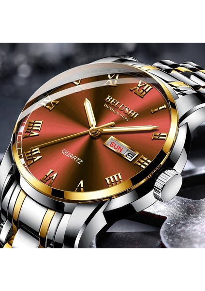 Gümüş Belushı Erkek Moda Iş Kuvars Bilek Saatleri Paslanmaz Çelik Su Geçirmez Analog Saat Erkekler Takvimli Saat 2022 Yeni Saatler (Yurt Dışından) fırsatları