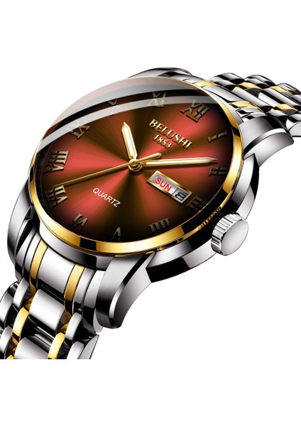 Gümüş Belushı Erkek Moda Iş Kuvars Bilek Saatleri Paslanmaz Çelik Su Geçirmez Analog Saat Erkekler Takvimli Saat 2022 Yeni Saatler (Yurt Dışından) indirimleri