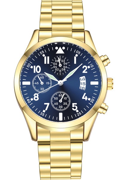 F Erkek Saati Moda Paslanmaz Çelik El Takvim Erkekler Saatler Kuvars Iş Kol Saati Aydınlık Spor Saat Relogio Masculino (Yurt Dışından) fiyatları