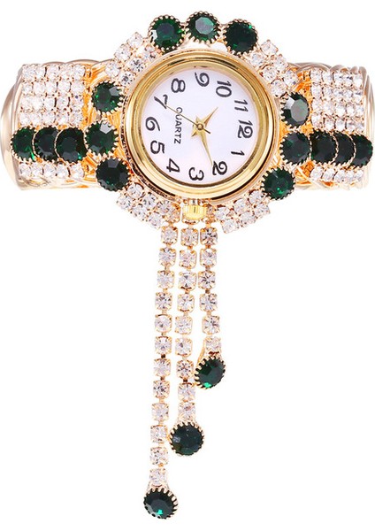 Yeşil Yeni Lüks Bilezik Izle Kadınlar Için Moda Trendi Elmas Kuvars Kol Saati Kişilik Bayan Saatler Yüksek Kaliteli Elbise Izle (Yurt Dışından)