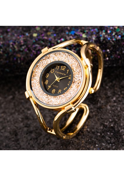 Gümüş Kadın Bilezik Saatler Moda Kız Elbise Elmas Kol Saati Bayanlar Analog Kuvars Gül Altın Saat Reloj Hombre Reloj Mujer (Yurt Dışından) modelleri